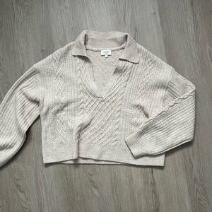 Gentle Fawn Cream V-Neck Sweater